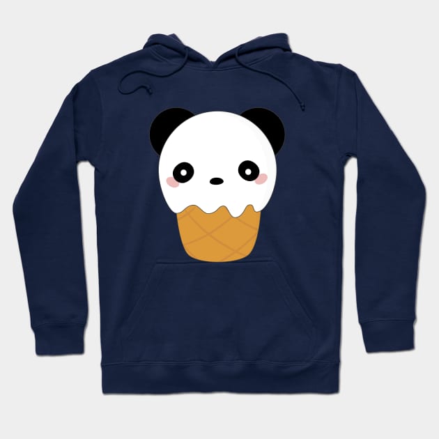 Kawaii Cute Ice Cream Panda T-Shirt Hoodie by happinessinatee
